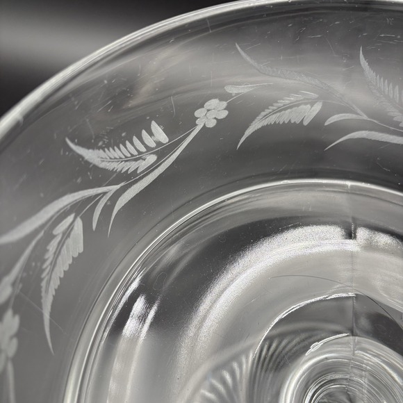 Riverside Glass Compote Thumbprint Band Clear EAPG Antique - Picture 8 of 11